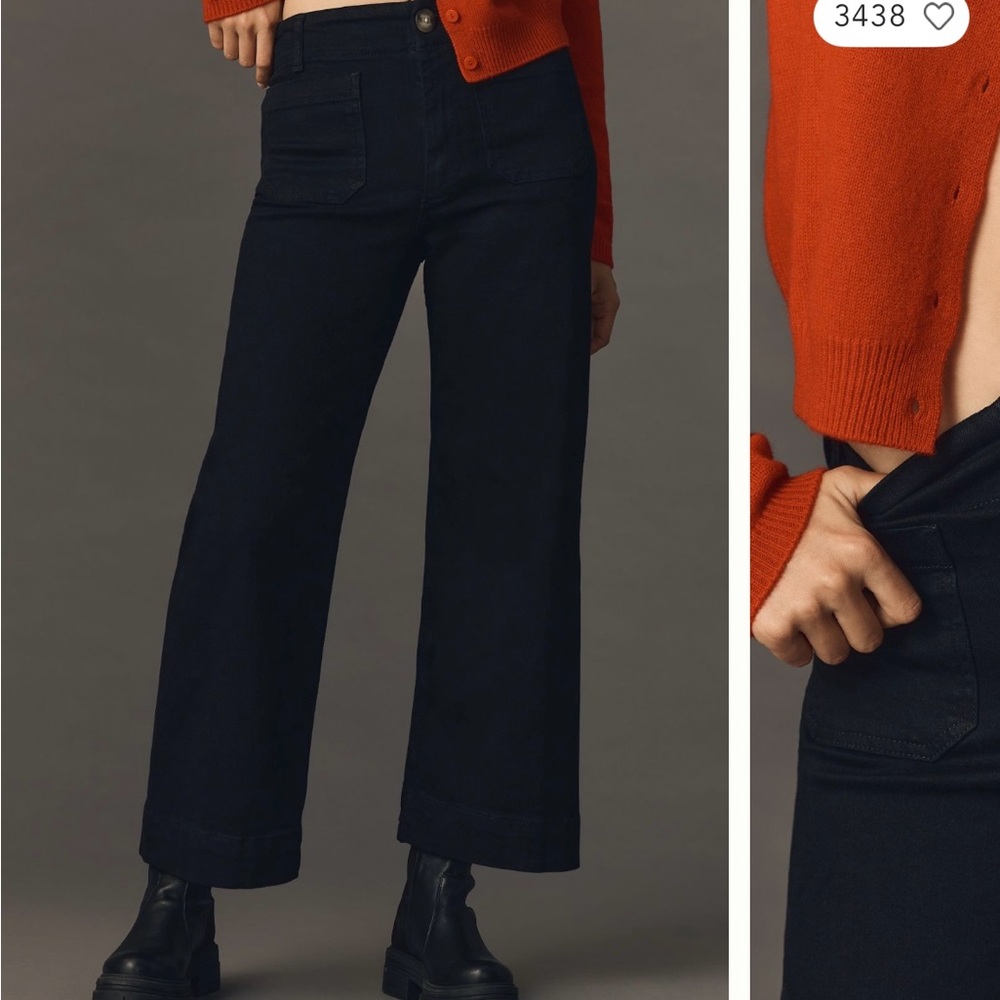 Anthropologie Maeve Colette Cropped Denim in Black